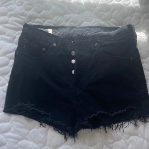 Levi’s 501 black denim shorts size 26